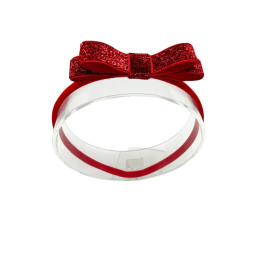 Shiny Ribbon Toddler Headband - Red
